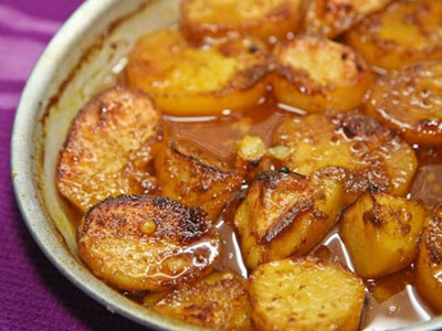 Γλυκές πατάτες φούρνου με πορτοκάλι και μέλι